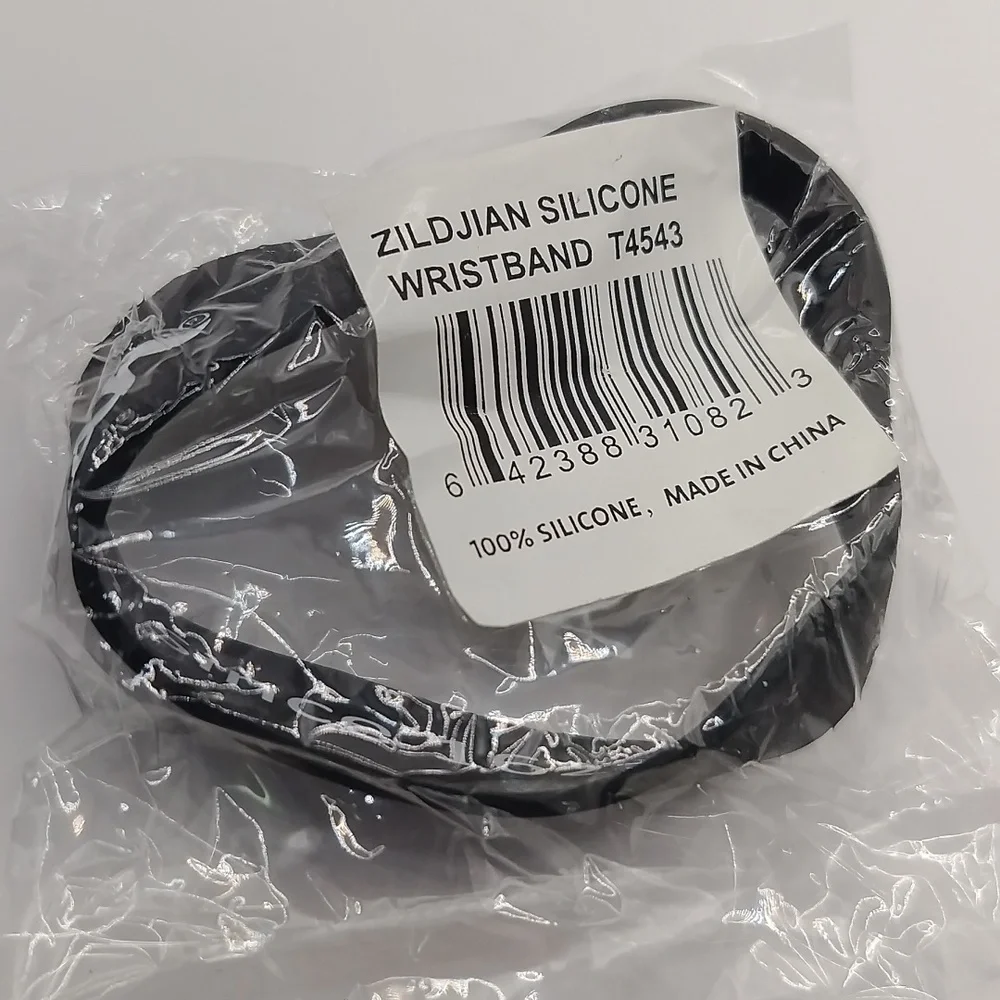 Zildjian Black Silicone Drum Wristband Bracelet For Drummers And Musicians NEW